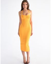 House Of Cb - The Sculpt Midi Bandage Dress - Lyst