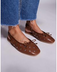 Public Desire - Bia Sling Back Ballet Flats With Flat Studs - Lyst