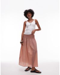 Mango - Falda De Estilo Boho Con Parte Superior Fruncida De - Lyst