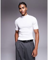 ASOS - Muscle Fit Knitted Rib Turtle Neck T-shirt - Lyst