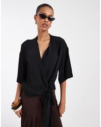 & Other Stories - Cotton Wrap Top - Lyst