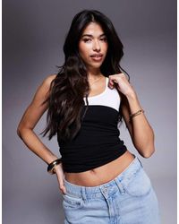 ASOS - Canotta Nera Stretta - Lyst