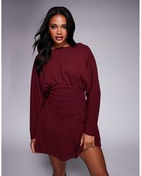ASOS - – superweiches blouson-minikleid - Lyst