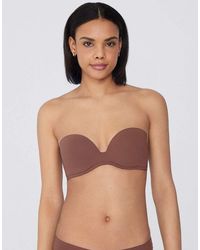 Tezenis - New York Padded Microfibre Bandeau Bra - Lyst