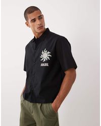 Threadbare - 100% Cotton Boxy Fit Short Sleeve Shirt With Sun Graphic - Lyst