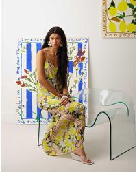 TOPSHOP - – bradley.b – netzstoff-maxikleid - Lyst