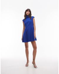 & Other Stories - High Neck Sleeveless Mini Dress With Extended Shoulder - Lyst