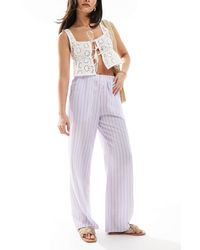 The Frolic - Exclusive Boxer Waistband Wide Leg Textured Beach Trousers - Lyst