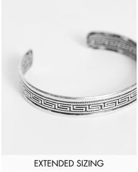 ASOS - Adjustable Bangle With Column Embossing - Lyst