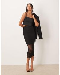 NARRATED - Ruched Maxi Skirt - Lyst
