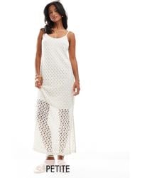Vero Moda - Crochet Overlay Jersey Maxi Dress - Lyst
