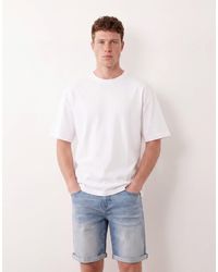 ASOS - Stretch Slim Regular Length Denim Shorts - Lyst