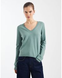 ONLY - V-neck Knitted Top - Lyst