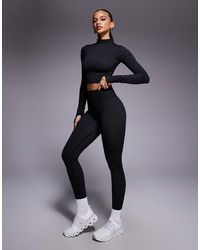 BO+TEE - Bo+tee Thermal Seamless High Waisted leggings - Lyst