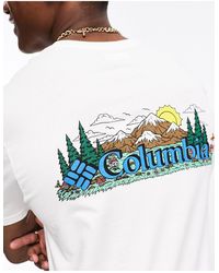 Columbia - Camiseta blanca con estampado en la espalda talbert ridge exclusiva en asos - Lyst