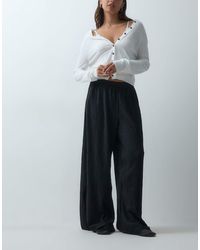 Vero Moda - Wide Leg Plisse Pants - Lyst
