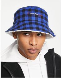 Farah - Logo Check Bucket Hat - Lyst
