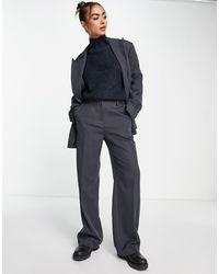 Vero Moda - Tailored Herringbone Wide Leg Co-ord Trousers - Lyst