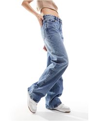 Mango - Straight Leg Oversized Jeans - Lyst