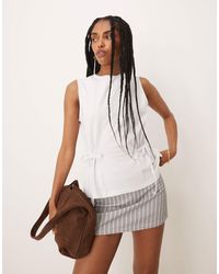 ASOS - Sleeveless Cinched Tie Side Tee - Lyst