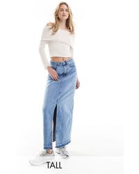 Vero Moda - Washed Midi Skirt - Lyst