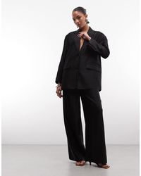 AllSaints - Charley Co-ord Tailored Linen Blend Pleated Wide Leg Trouser - Lyst