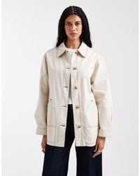 ASOS - Oversized Cotton Harrington Jacket - Lyst