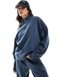 ASOS - Oversized Half-zip Sweatshirt - Lyst