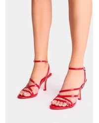 Public Desire - Free Spirit Strappy Round Toe Mid Heels - Lyst