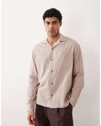 ASOS - Relaxed Revere Crinkle Texture Shirt - Lyst