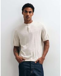ASOS - Relaxed Knitted Henley - Lyst