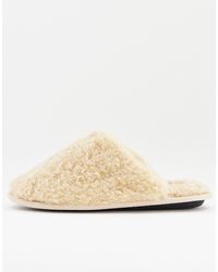 Mango Fluffy Slippers - Natural