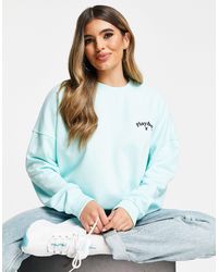 Missguided Playboy Co-ord Logo Oversized Sweat - Green