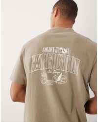Threadbare - Camiseta De Manga Corta Con Estampado Gráfico En La Espalda-Neutro - Lyst
