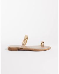 Glamorous - Flat Sandals With Shells - Lyst
