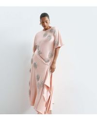 ARRANGE - Curve Satin Maxi Dress With Embellished Spot - Lyst