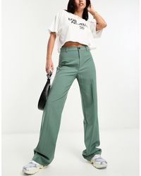 Pull&Bear - High Waisted Tailored Straight Leg Trouser - Lyst