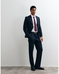 River Island - Slim Checked Suit Trousers - Lyst