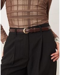 Mango - Mnago Slim Faux Leather Belt - Lyst