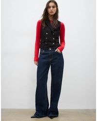 Stradivarius - Double-Breasted Gilet - Lyst