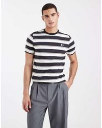 Fred Perry - Fine Stripe Logo T-Shirt - Lyst