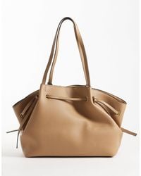 Mango - Faux Leather Large Slouchy Tote Bag - Lyst
