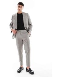 ASOS - Tapered Suit Pants With Linen - Lyst