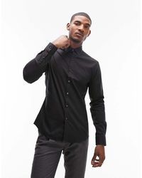 TOPMAN - Long Sleeve Formal Stretch Shirt - Lyst