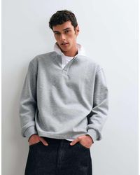 ASOS - Relaxed Long Sleeve Rugby Polo With Contrast Collar - Lyst