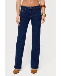 Edikted - Jemima Contrast Stitch Low Rise Jeans - Lyst