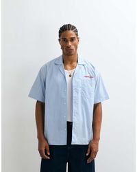 Jack & Jones - Poplin Stripe Shirt With Pocket Embroidery - Lyst