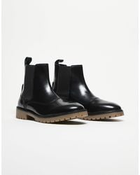 ASOS - – chelsea-stiefel aus poliertem em leder mit gummisohle - Lyst