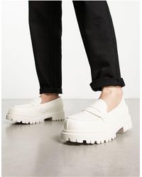 London Rebel - Cleated Sole Chunky Penny Loafers - Lyst