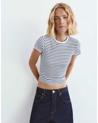 Pull&Bear - Ribbed Short Sleeve T-shirt - Lyst